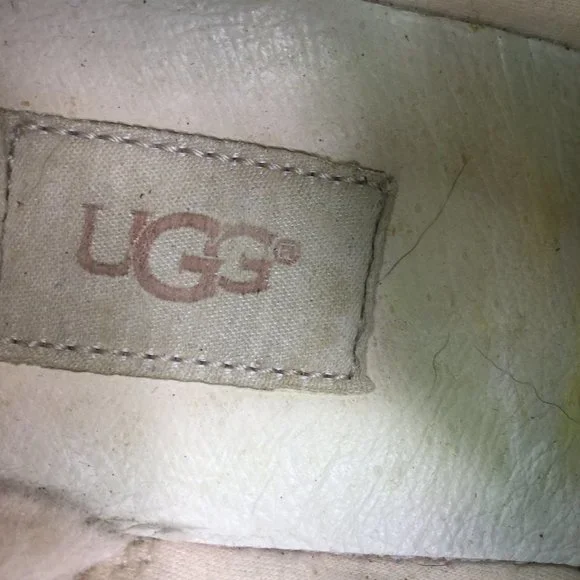 UGG Eyan ll Canvas Sneaker Women Size 9 White Cream Lace Up - Picture 6 of 8